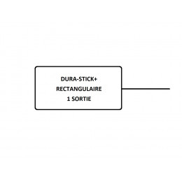 Électrodes autocollantes DURA-STICK PLUS rectangulaires 1 fil