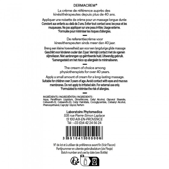 Dermacrem 1000 ml – Crème de Massage Neutre - PhytoMédica
